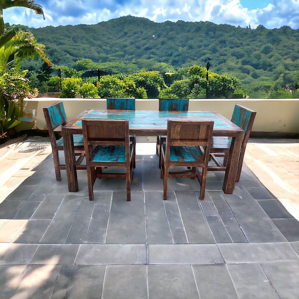 7 Piece Indoor and Outdoor Patio Dining table and Chairs