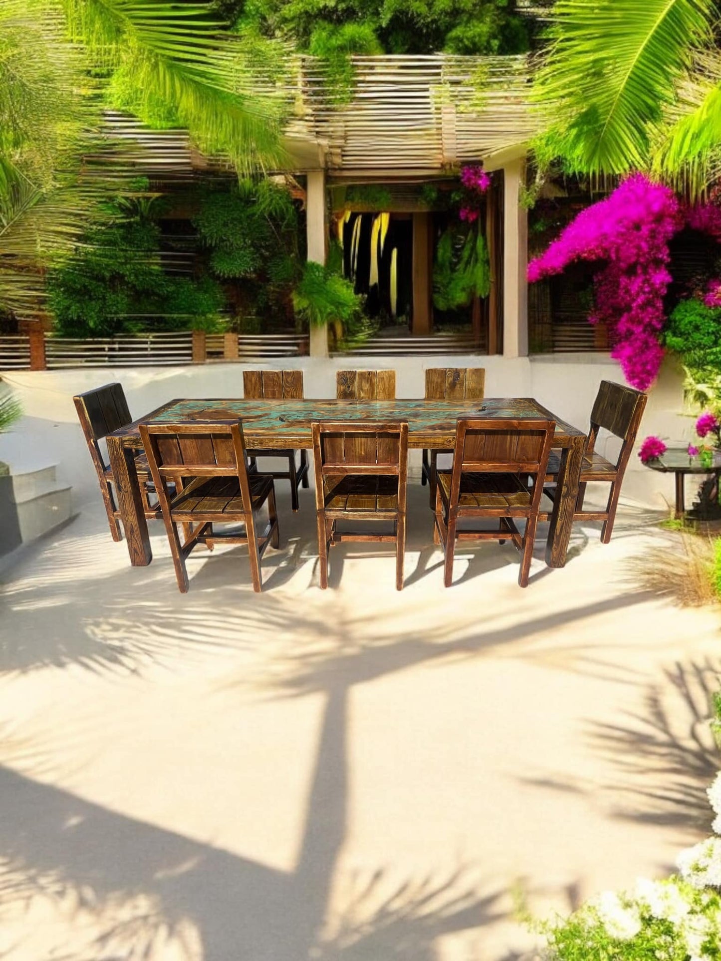 The Nine Piece Patina Dining table set